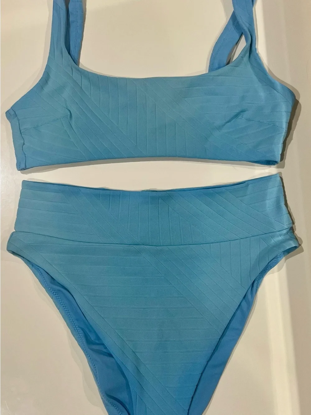 Aerie Women's Light Blue High-Waist Bikini Set